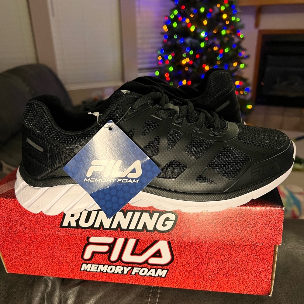Black Fila Memory Foam Running shoes